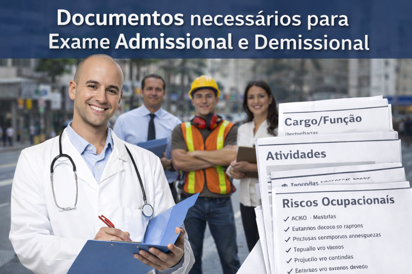 Documentos necessários para Exame Admissional e Demissional